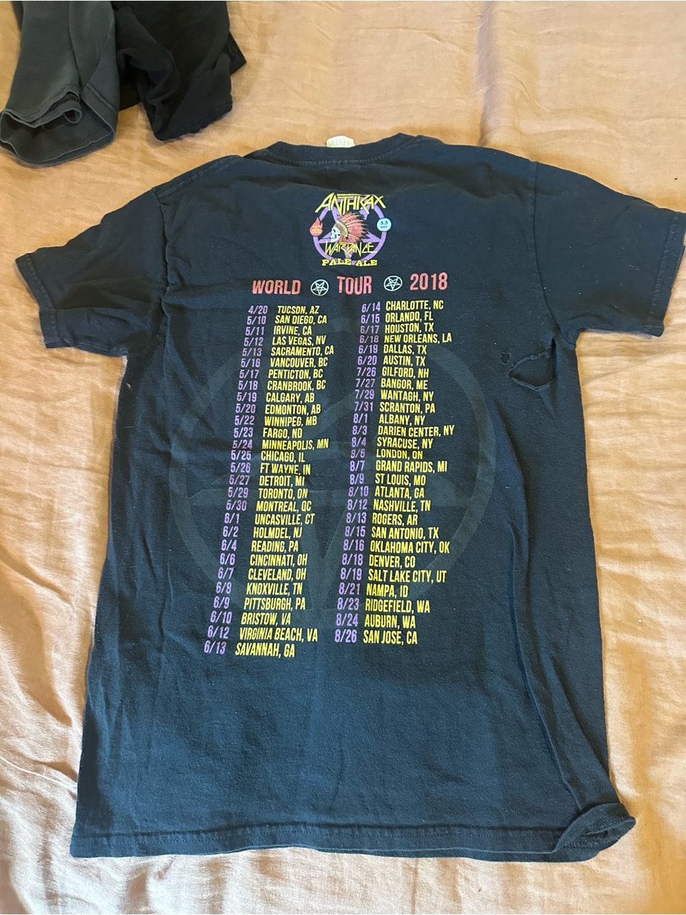 Anthrax 2018 World Tour Shirt